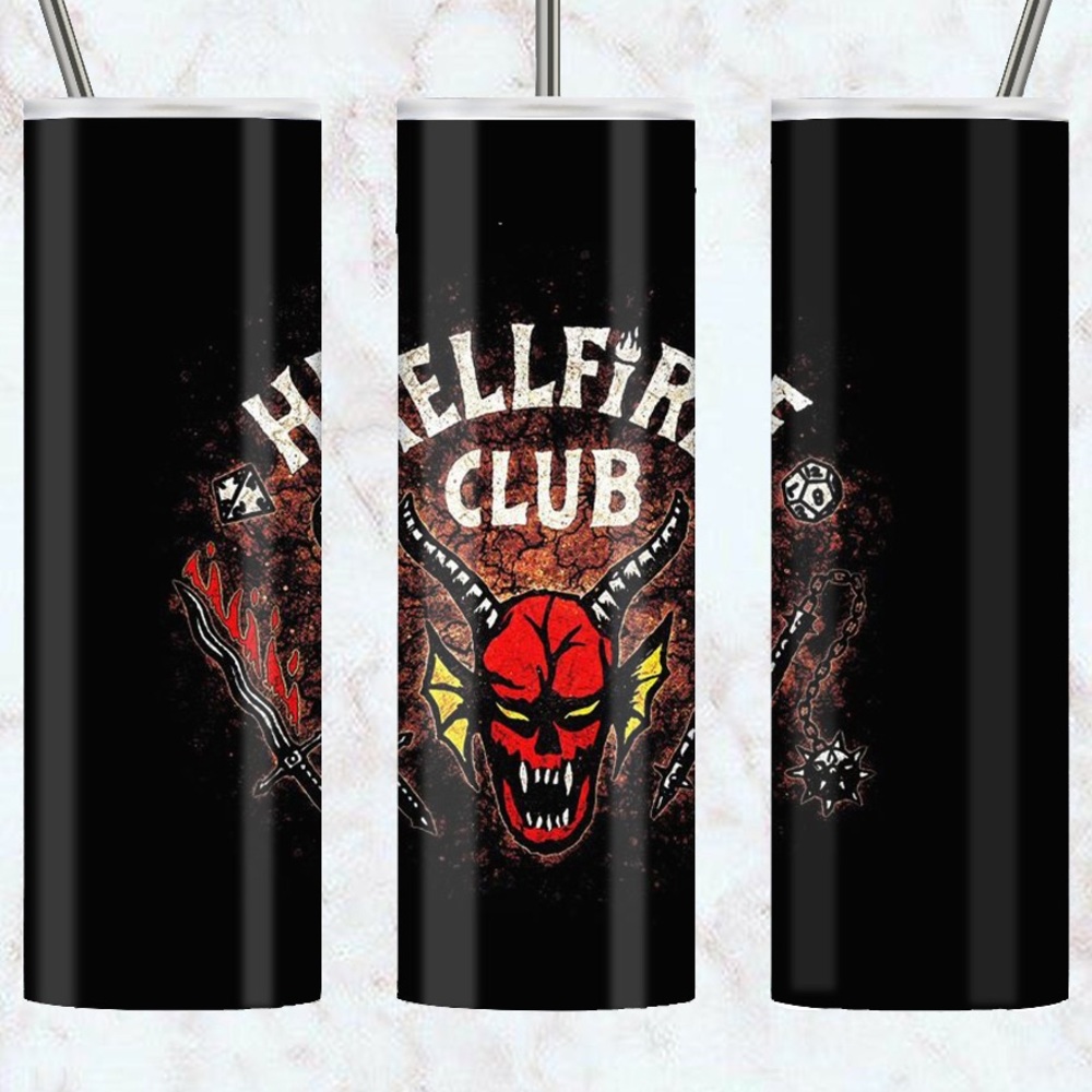 Hell fire club 20oz skinny tumbler